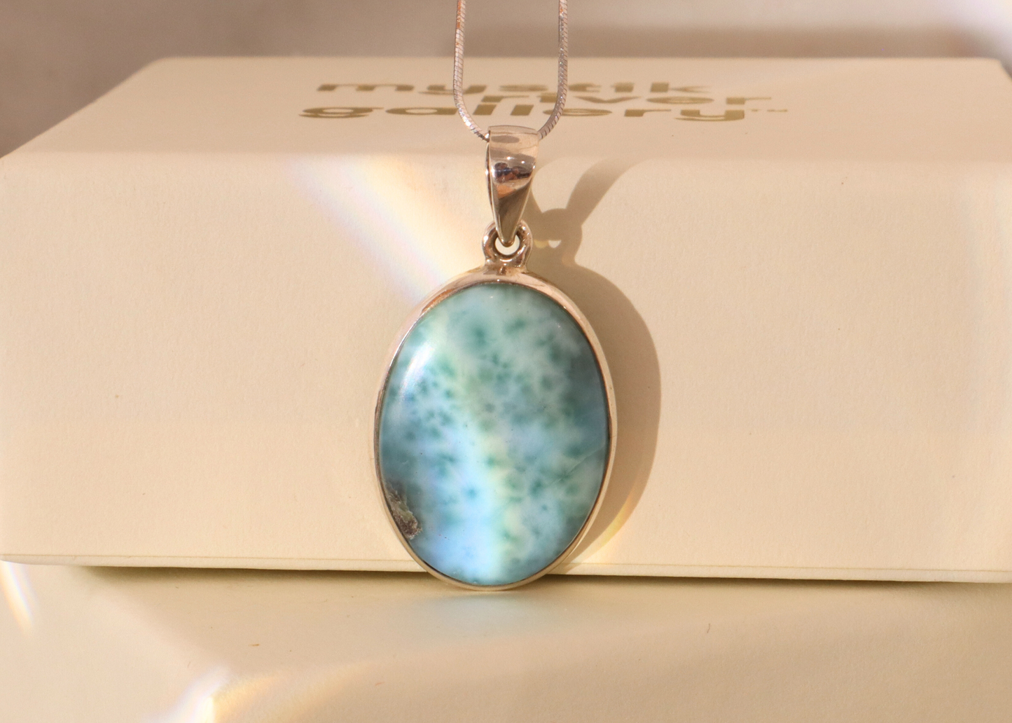 Larimar Pendant - Oval