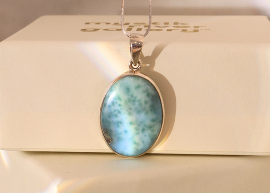 Larimar Pendant - Oval