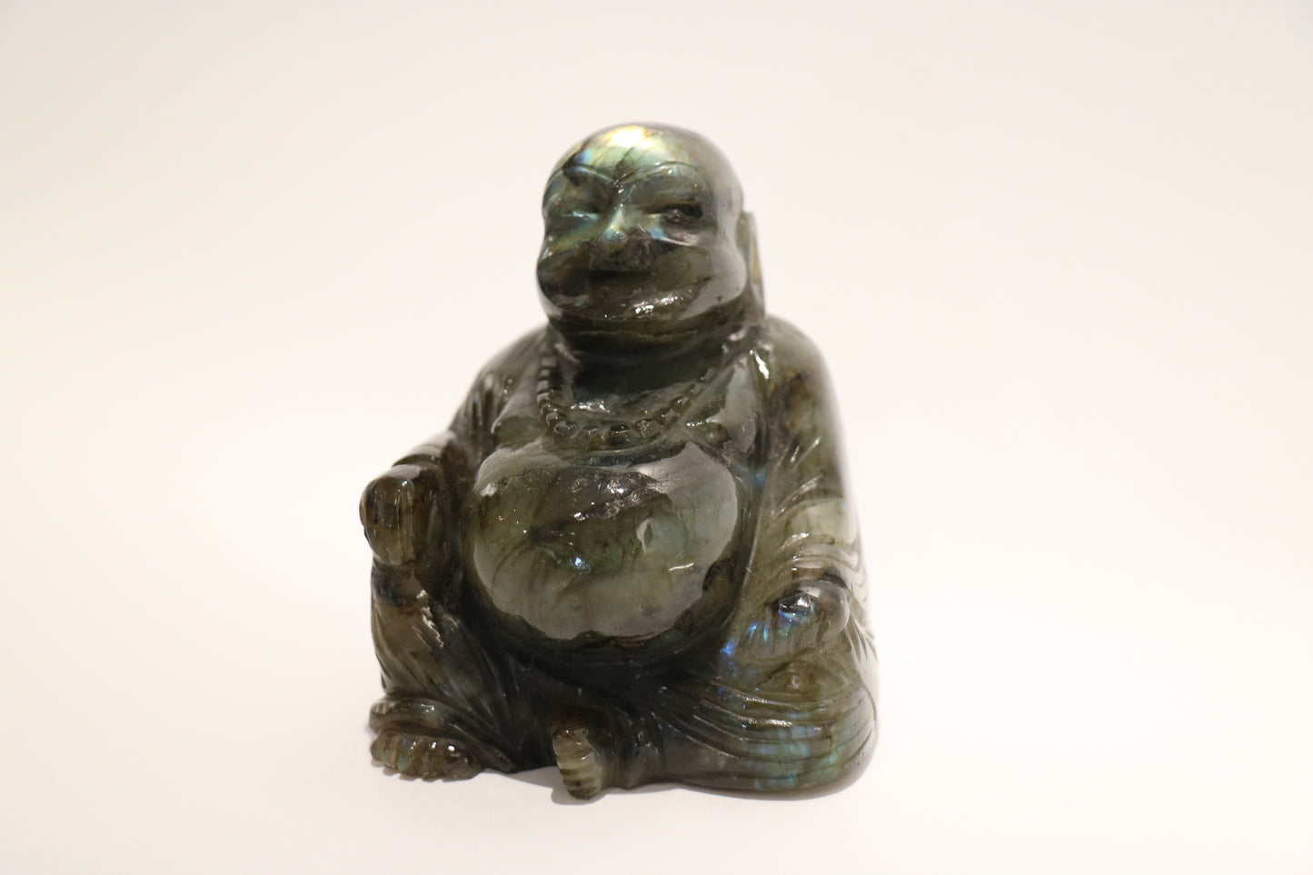 Laughing Buddha - Labradorite (8 cm)
