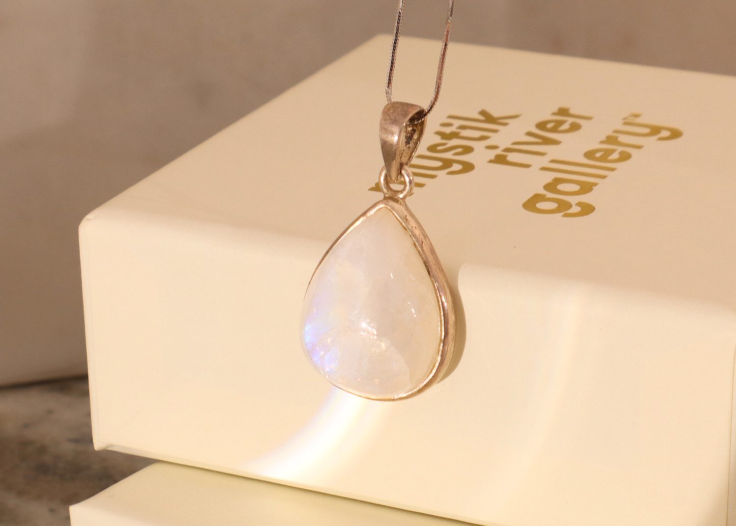 Moonstone Pendant - Teardrop