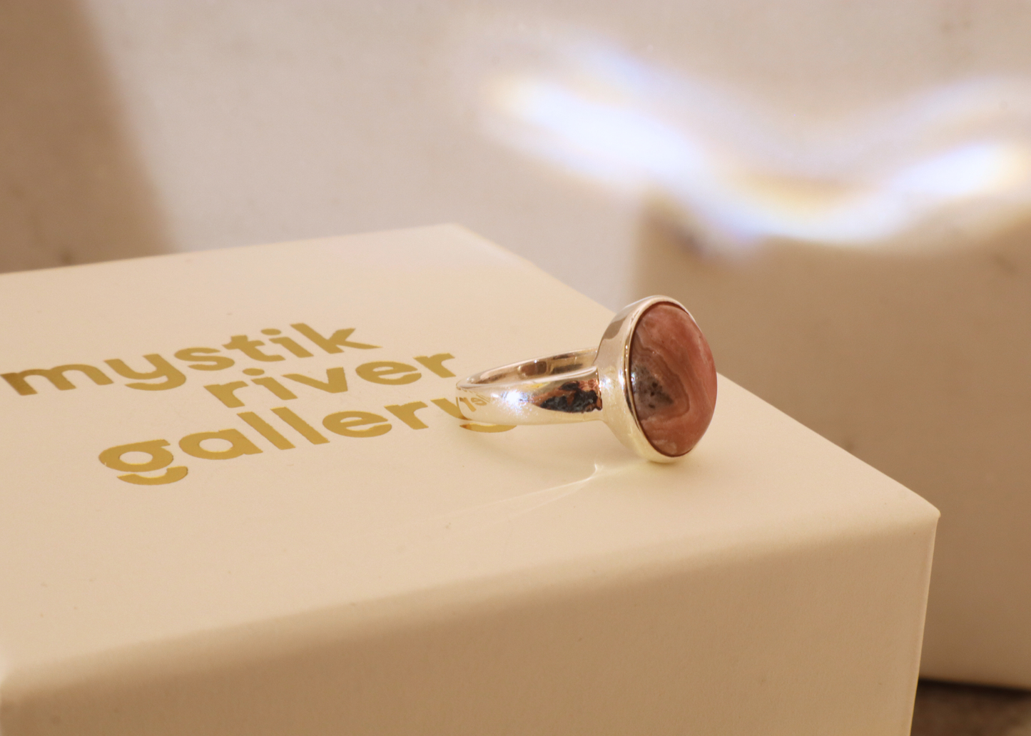 Rhodochrosite Oval Ring