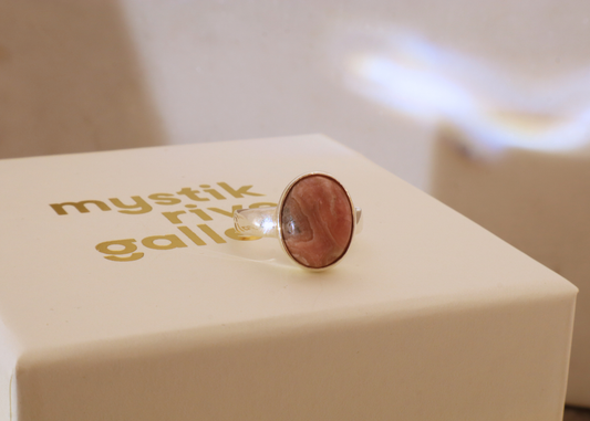 Rhodochrosite Oval Ring