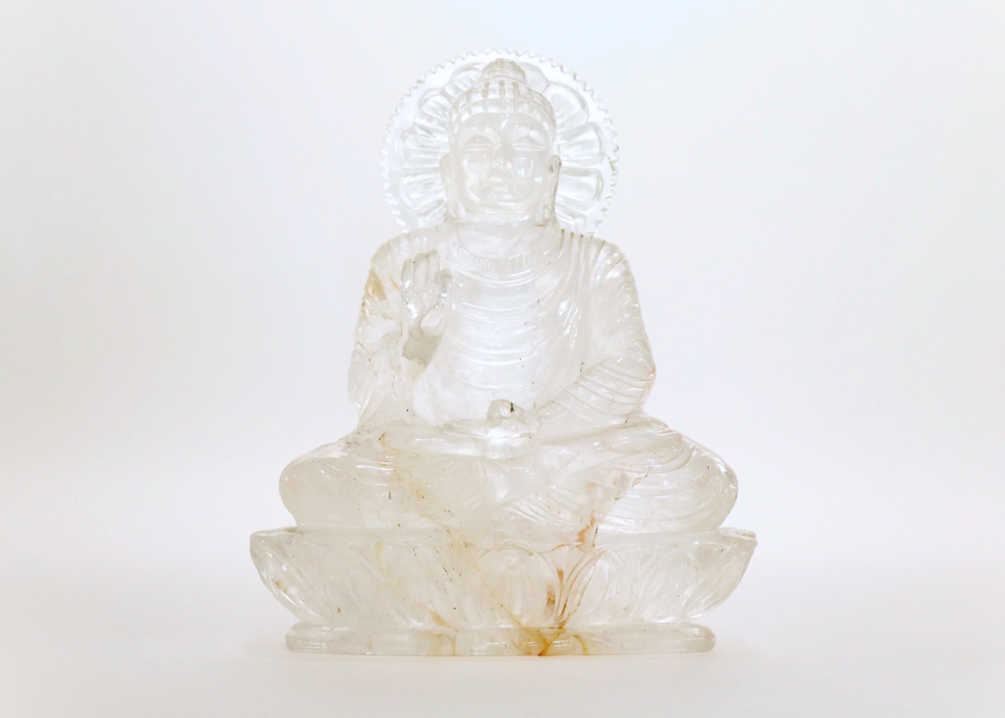 Sitting Buddha - Clear Quartz (22 cm)