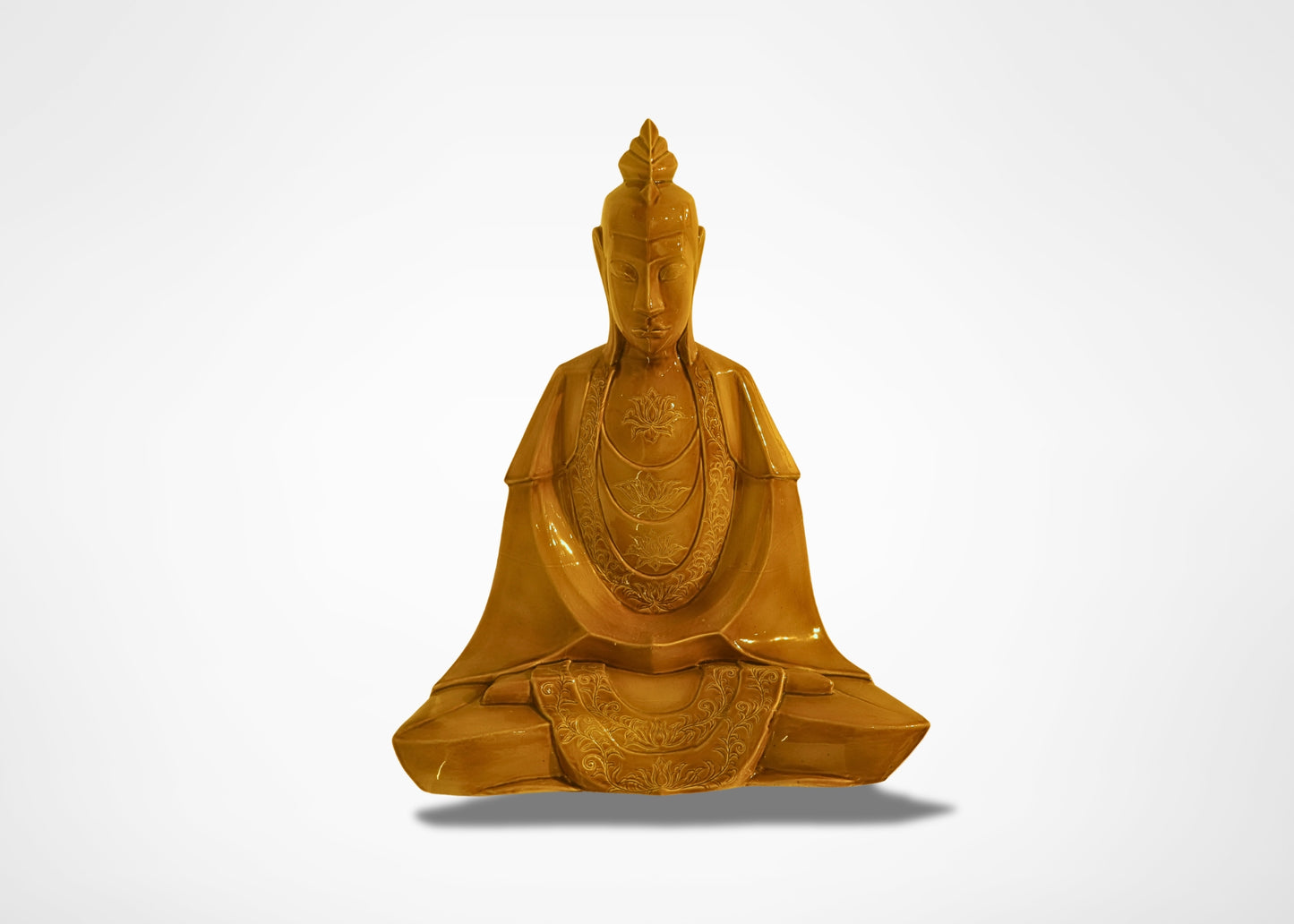 Abstract Buddha - Ceramic (Ochre)