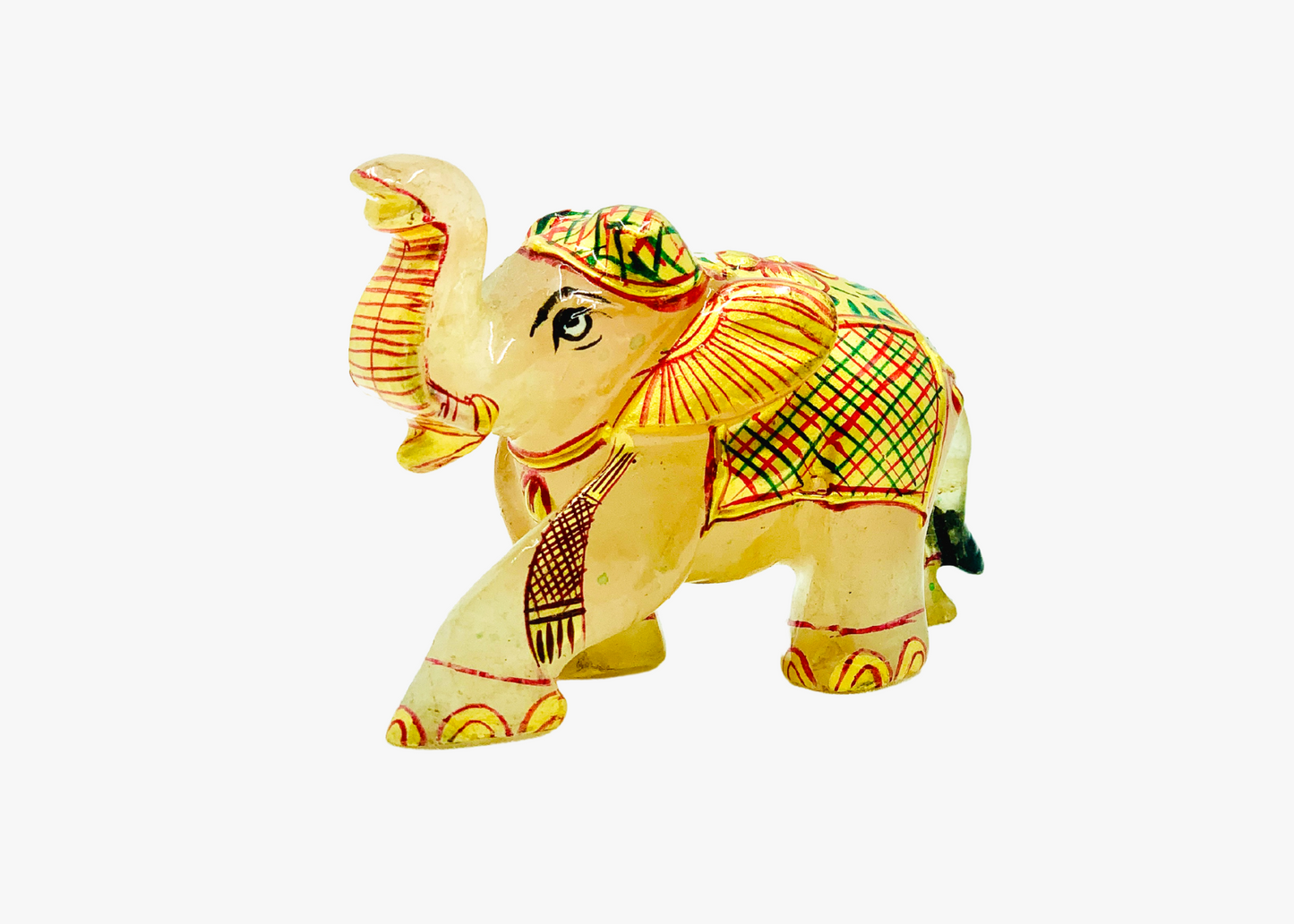 Yellow Jade Elephant (Mini Statue, 8cm)