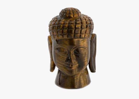 Buddha Head - Tiger's Eye (15cm )