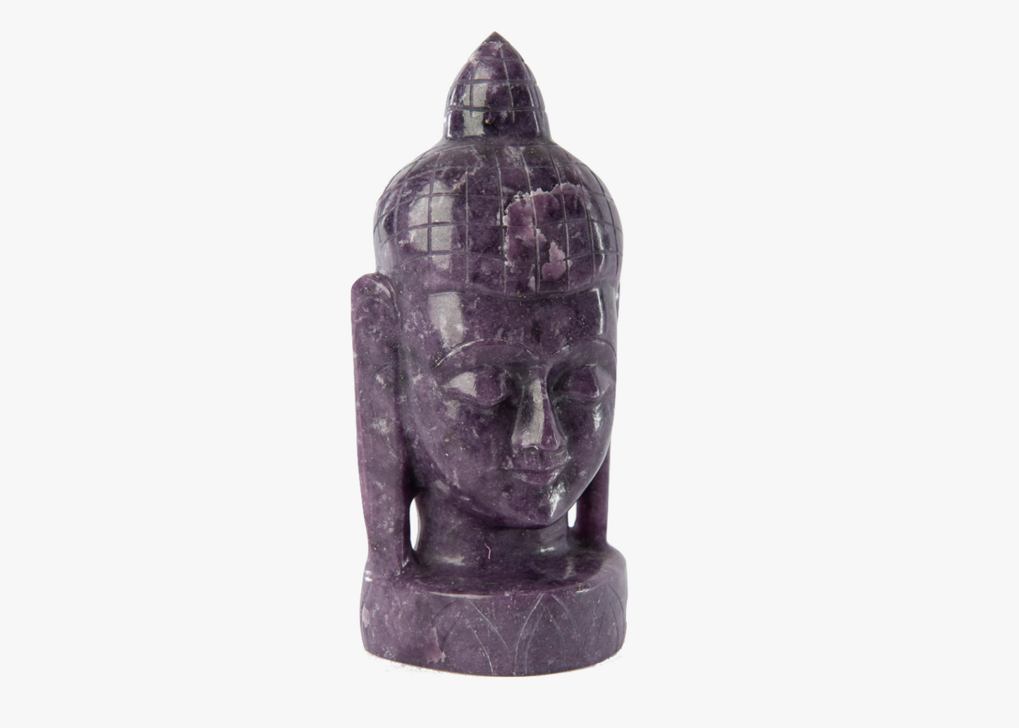 Buddha Head - Lepidolite Stone (Small, 18cm)