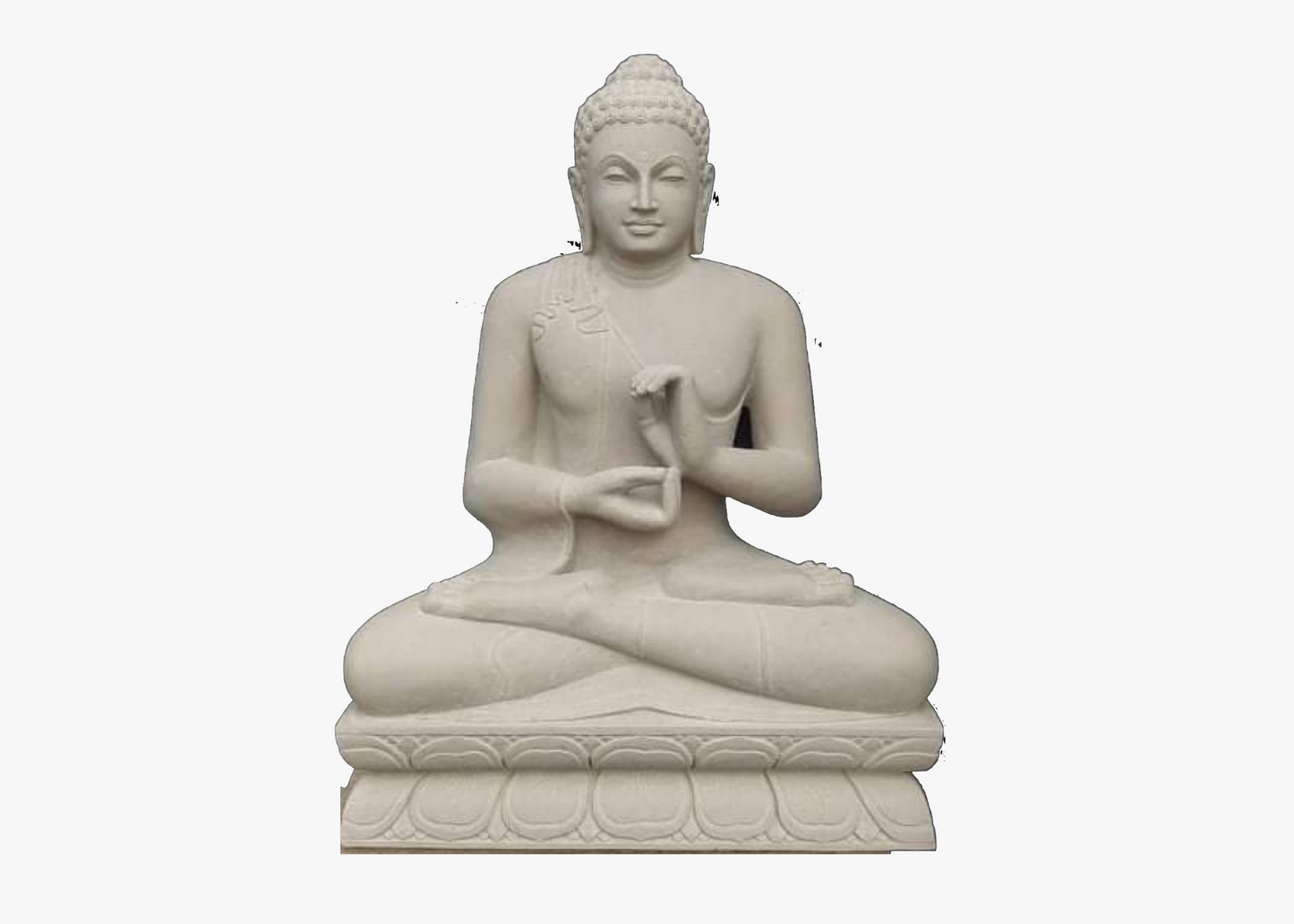 Dharmachakra Buddha Statue - Sandstone (Large, 91cm)