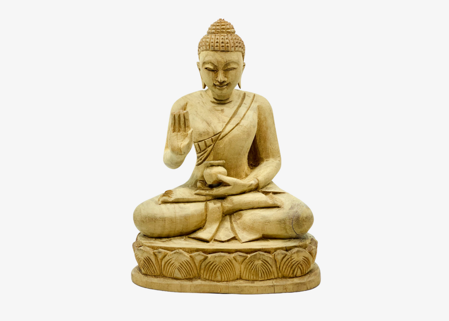Healing Buddha - Abhaya Mudra (Teak Wood)