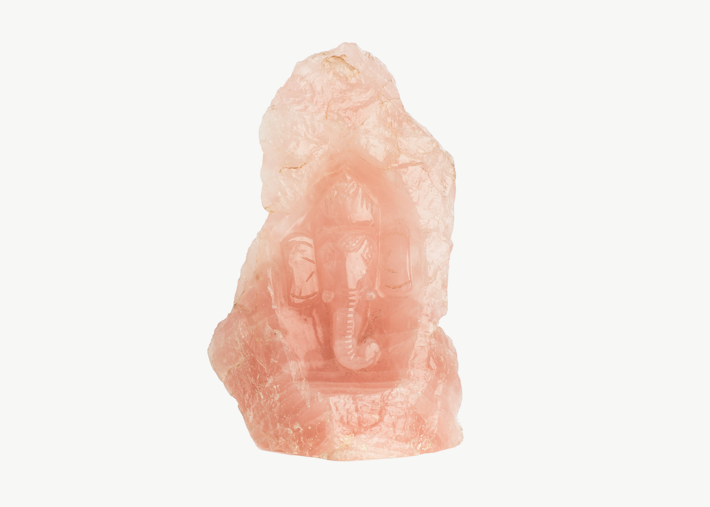 Ganesha - Rose Quartz (Small, 16cm)