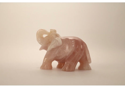 Elephant - Rose Quartz (14cm)