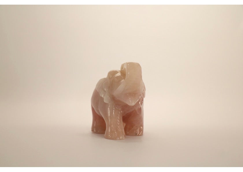 Elephant - Rose Quartz (14cm)