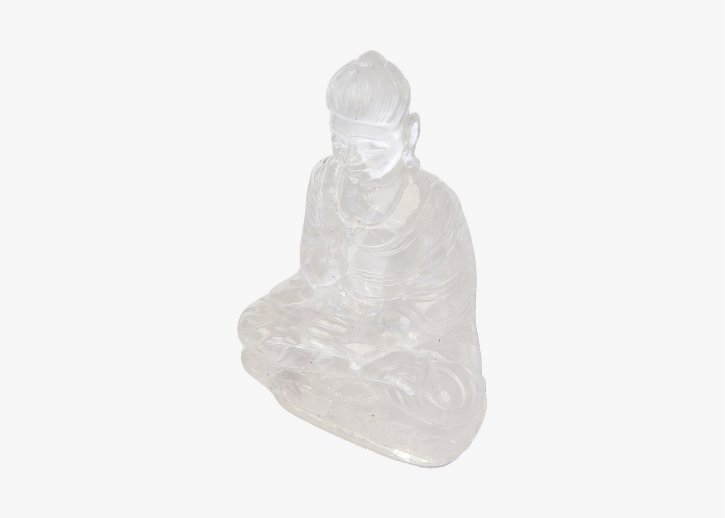 Sitting Buddha - Clear Quartz (Small, 18cm)