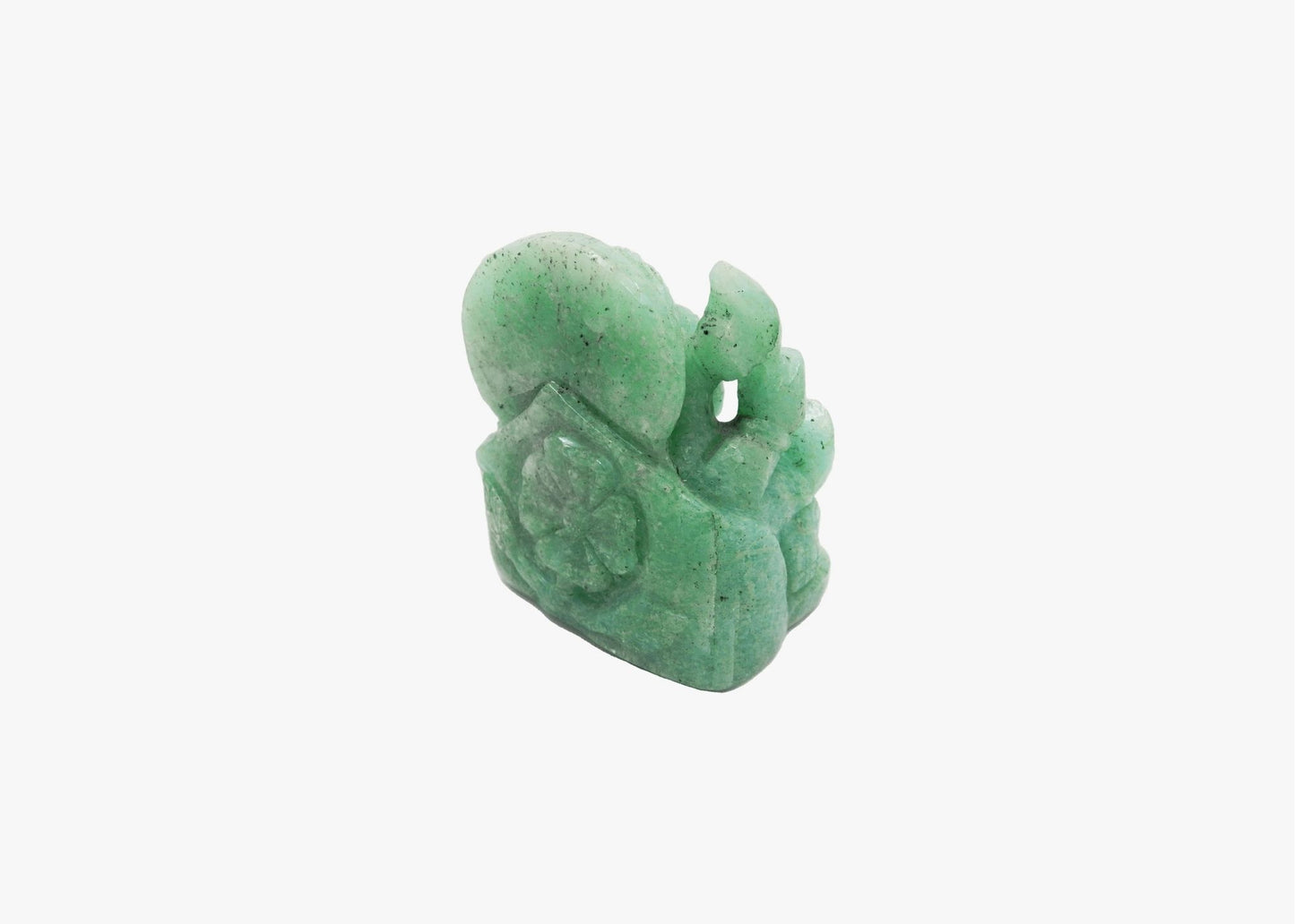 Green Jade Mini Ganesha Statue 