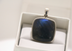 Square Labradorite Pendant (Sterling Silver)