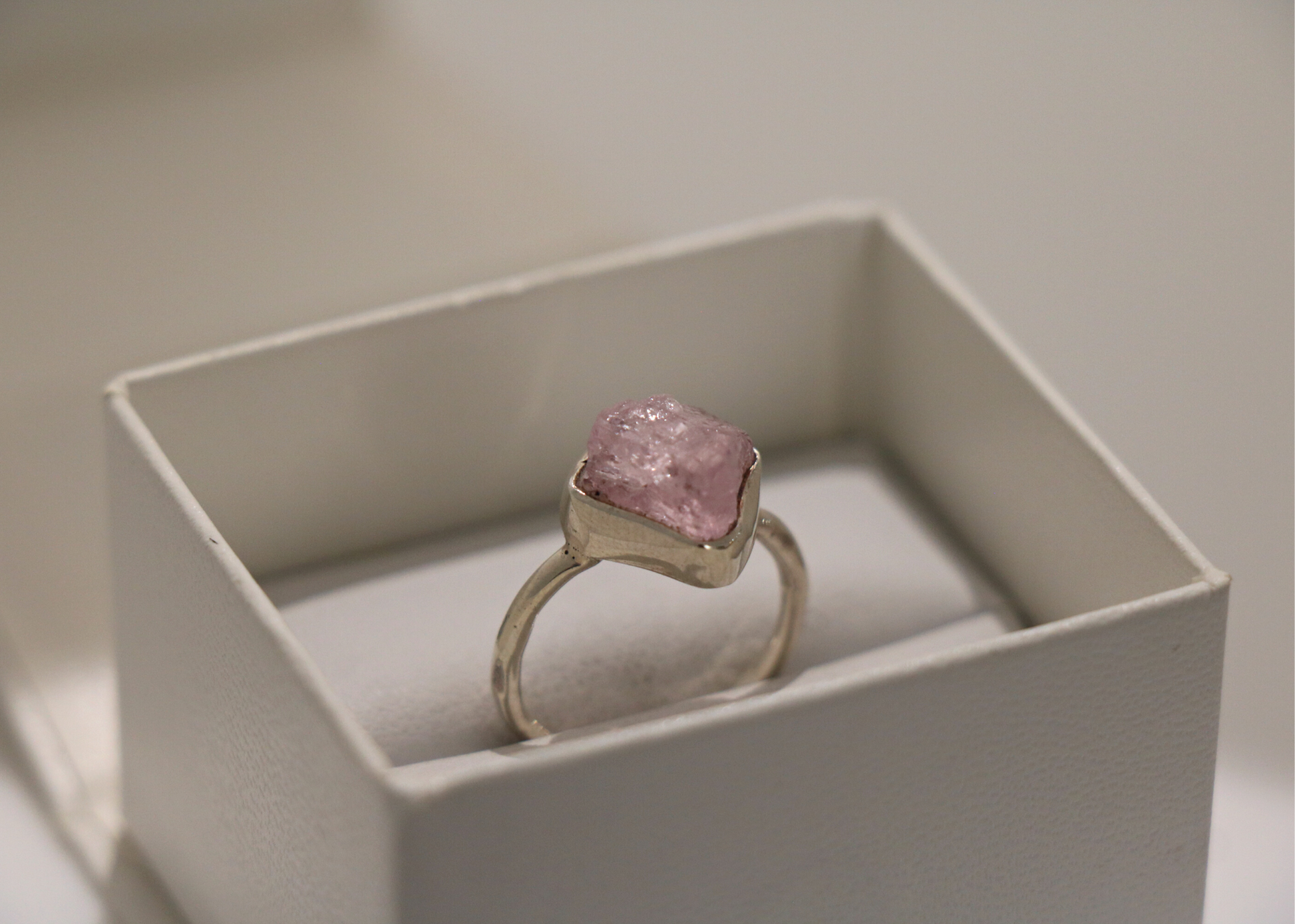 Rose quartz best sale ring sterling silver