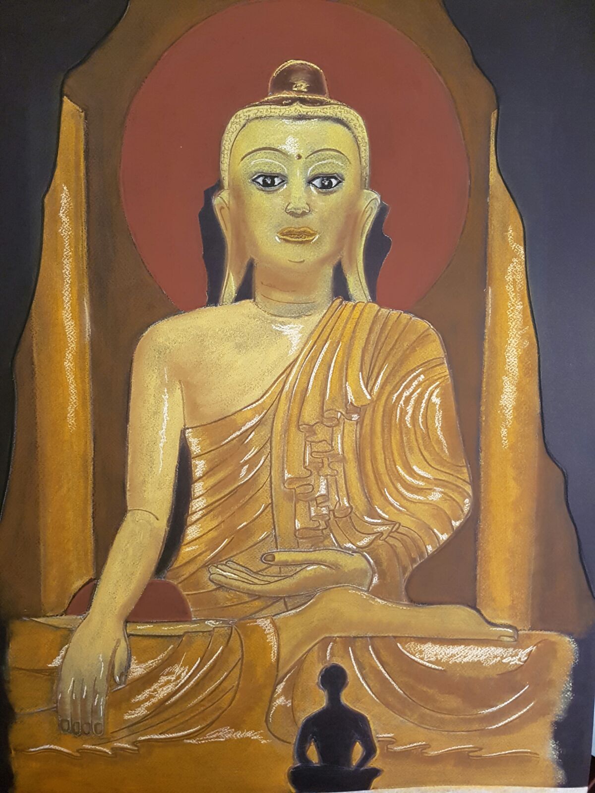 Buddha & Praying Monk (Original by Svitlana Babaeva)