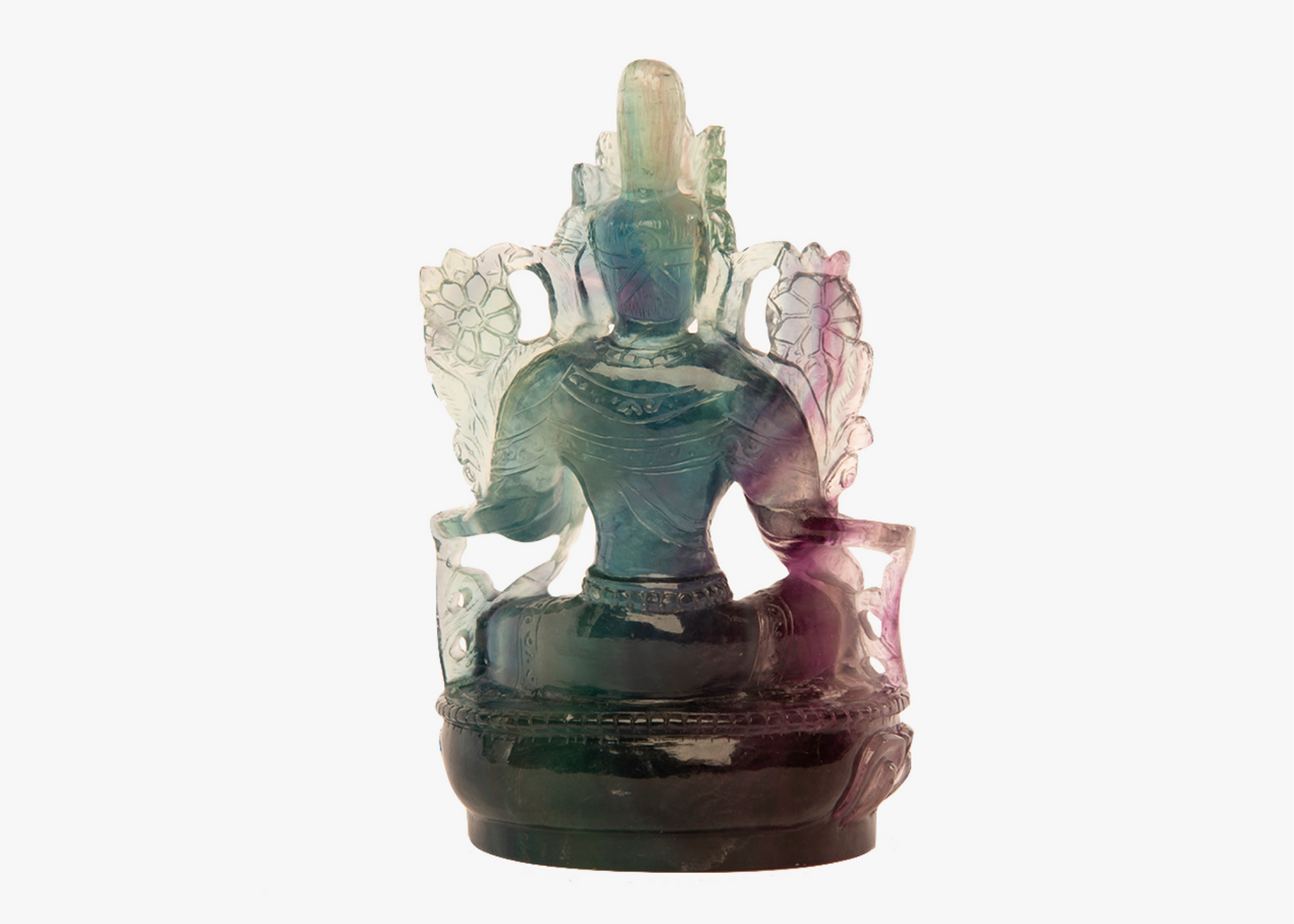 Rare statue of Goddess Tara, in  Fluorite crystal