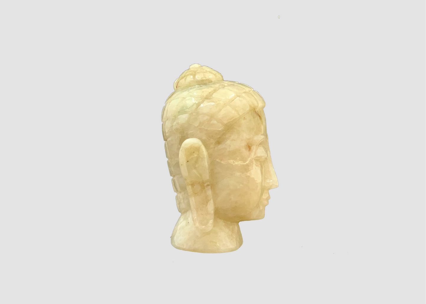 Buddha Head - Rainbow Moonstone (Small, 9.5cm)