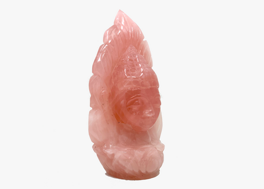 Buddha Statue - Rose Quartz (17cm)