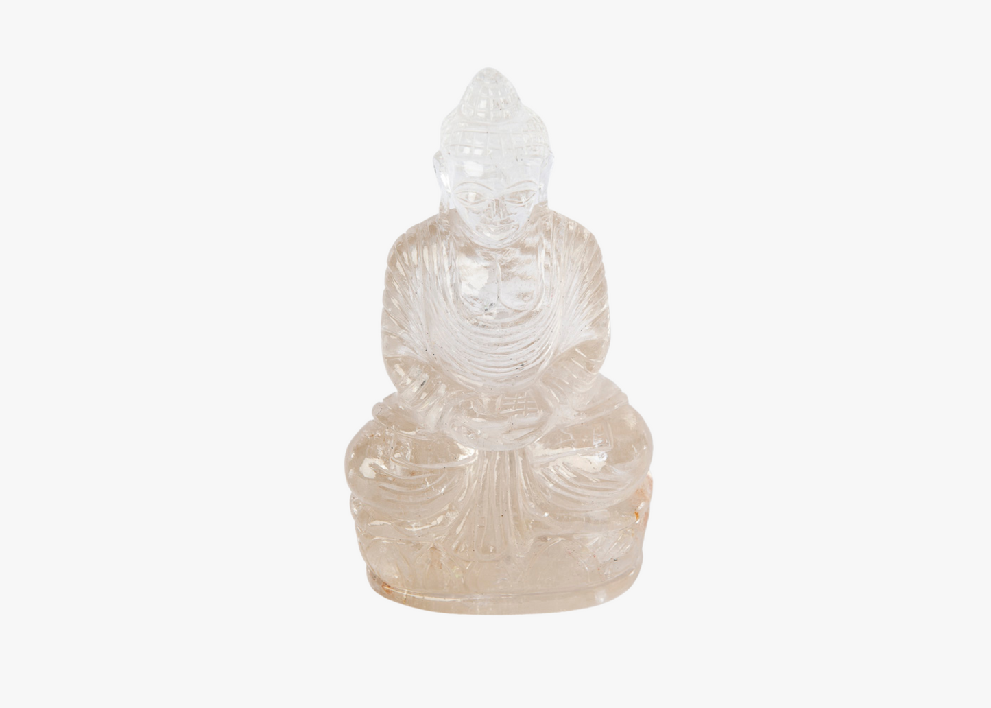 Sitting Buddha - Clear Quartz (Small, 17cm)