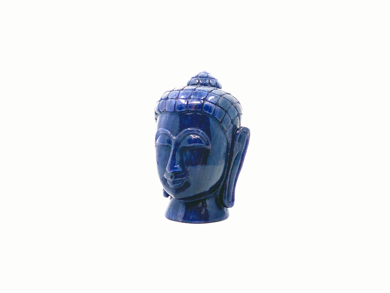 Buddha Head - Blue Jade (Small, 13cm)
