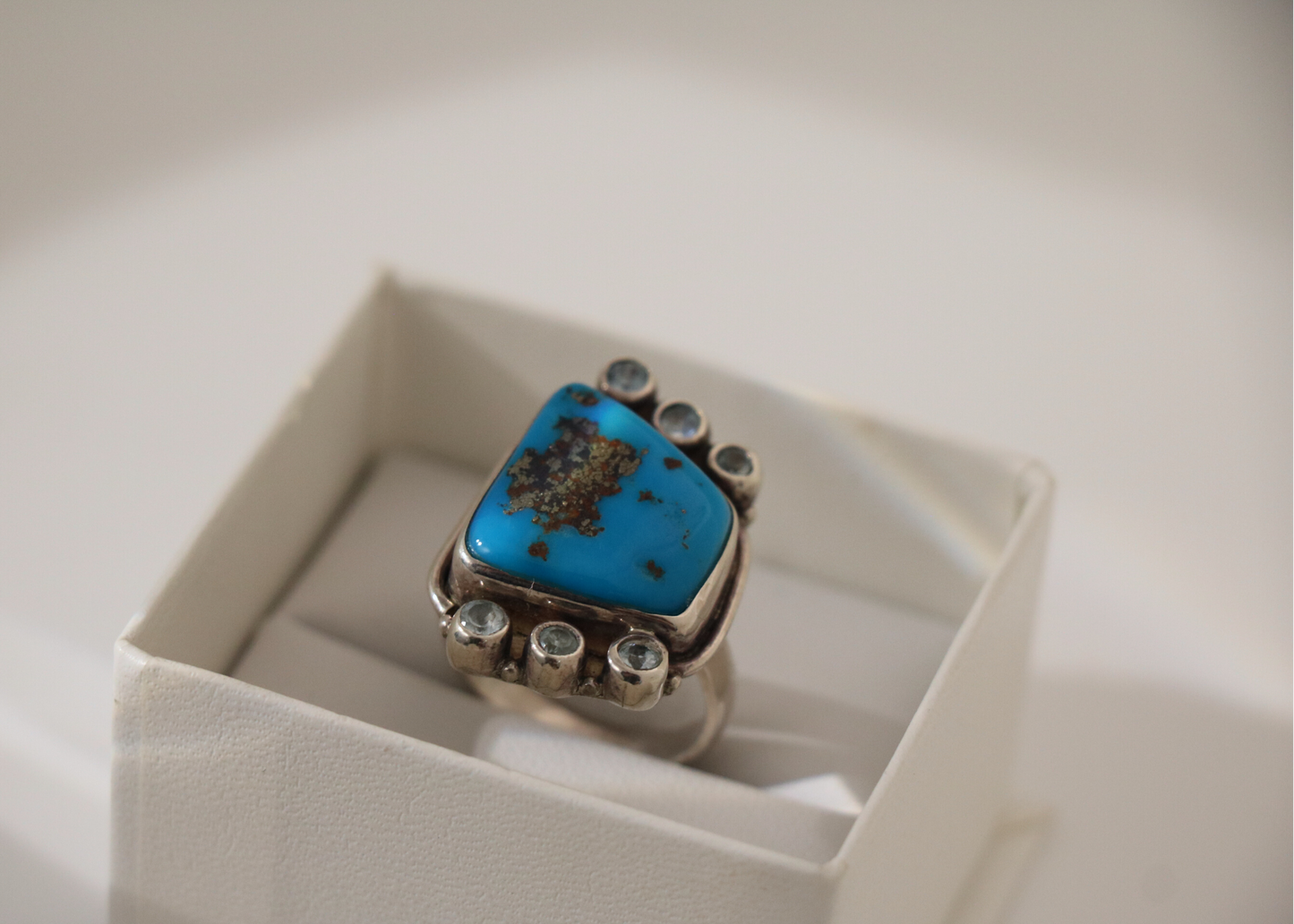 Large Turquoise Ring (Sterling Silver)