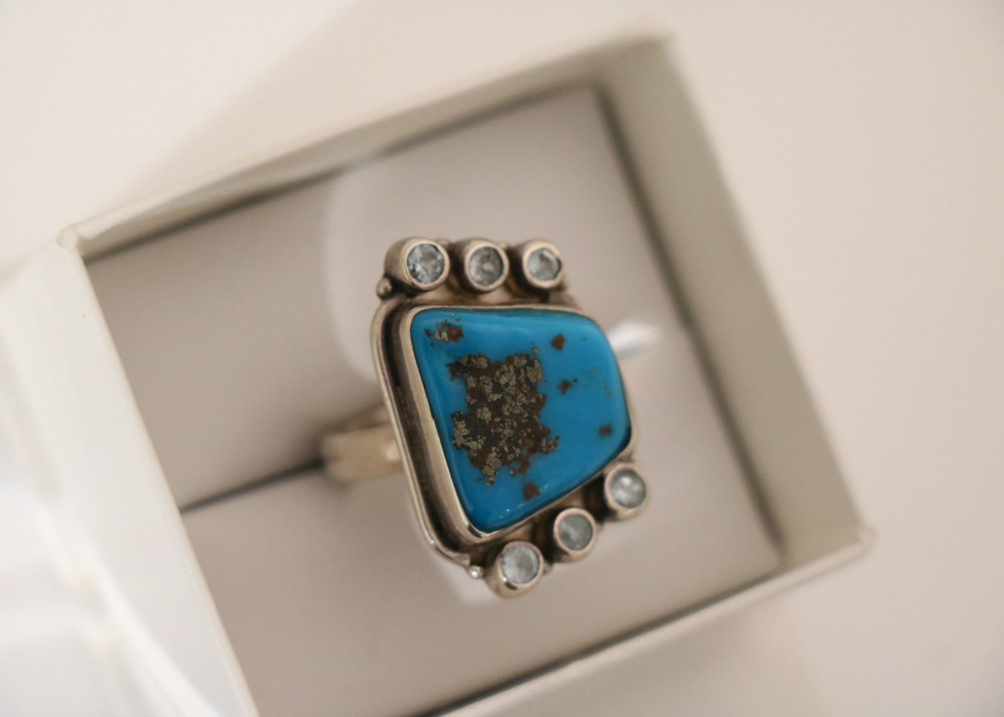 Large Turquoise Ring (Sterling Silver)