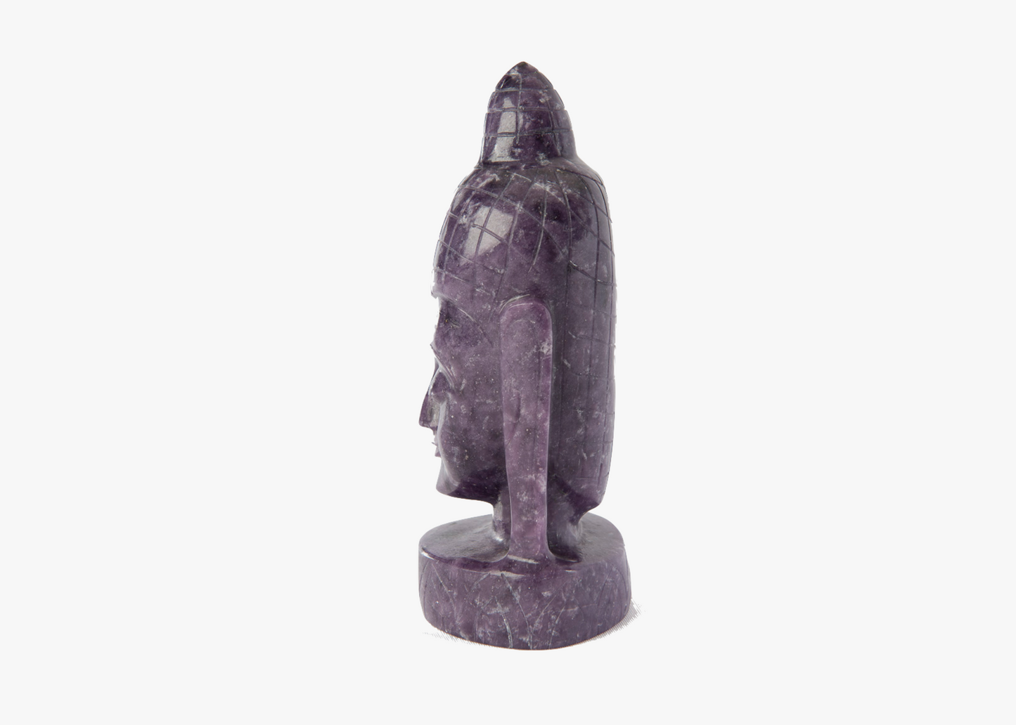 Buddha Head - Lepidolite Stone (Small, 18cm)