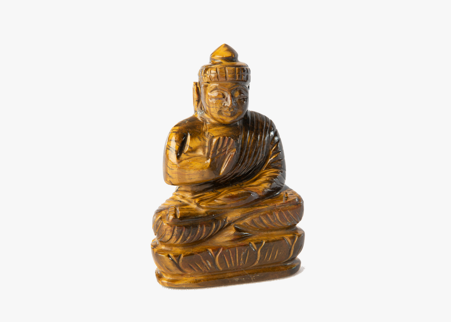Sitting Buddha - Tiger Eye (Small, 11cm)