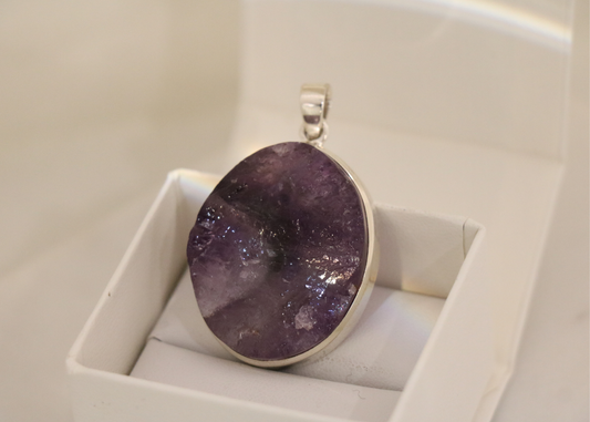 Round Amethyst Pendant