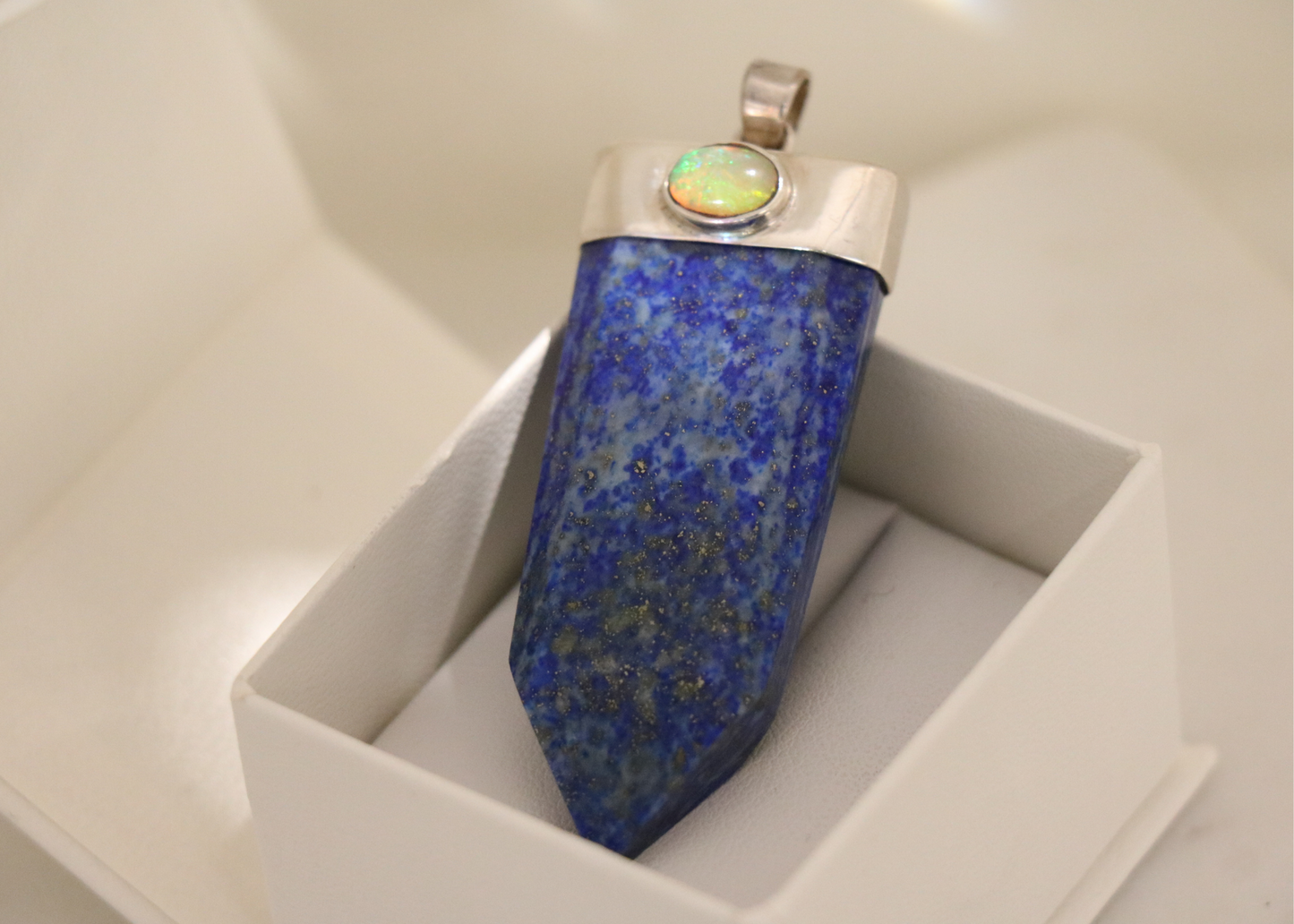Lapis Lazuli and Opal Pendant (Sterling Silver)