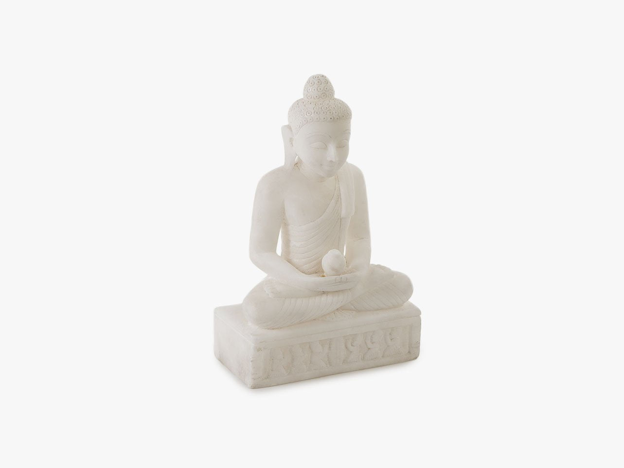 Sitting Buddha - White Marble