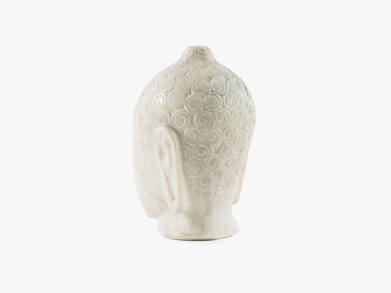 Buddha Head - White Marble (Medium, 23cm)