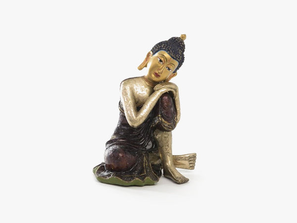 Thinking Buddha - Brass (Medium, 29cm)