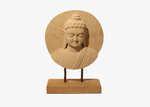 Buddha Head on Stand - Sandstone (Medium, 38cm)