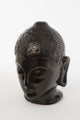 Buddha Head - Black Soft Granite (Medium, 23cm)